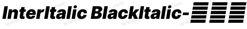InterItalic BlackItalic字体转换